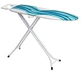 Mabel Home Ironing Board Made in Europe, Adjustable Height, Deluxe, 4-Leg, + Extra Cover, Easy Storage,3 Different Model & Sizes, Deluxe 44" x 14"