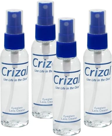 Crizall Eye Glasses Cleaning Spray | Crizall Lens Cleaner (2 oz) | #1 Doctor Recommended Cleaner for All Anti Reflective Lenses - 4 Pack
