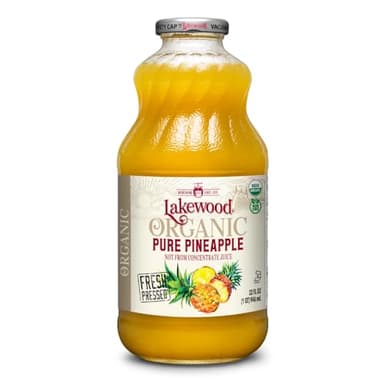Lakewood Organic Juice, Pineapple, 32 Fl Oz Bottle