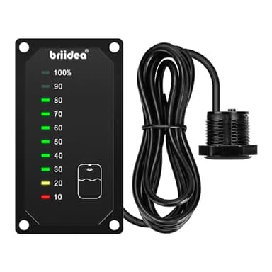 briidea RV Tank Sensor Monitor Panel, RV Water Tank Level Monitor with LED Indicator, Allow You to Replenish The Water Tank in Time, Powered by 7-32V DC, Ideal for RV Motorhome Caravan