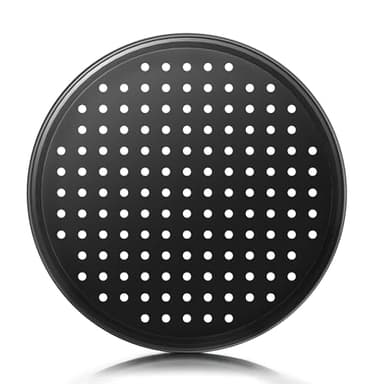 CasaCulina 12 Inch Pizza Pan with Holes, Nonstick Pizza Tray for Oven, Round Perforated Carbon Steel Pizza Baking Pans Pizza Bakeware for Home Restaurant Kitchen Baking
