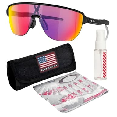 Oakley OO9248 Corridor Rectangle Shaped Non-Polarized Sunglasses for Men – Includes Official Eyewear Kit – Matte Black Frame with Prizm Road Lens