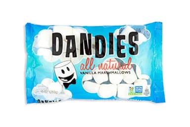 Dandies Vegan Marshmallows, No Artificial Flavorings, Food Dyes, Corn Syrup, or Gelatin, Perfect for Roasting, S’mores, or Snacking (3 Pack, 10 oz)