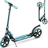 Skidee Scooter for Adults and Teens – Adjustable Height, Kids Scooter, Folding Scooter, Large Sturdy Wheels for Smooth Ride, Lightweight, Durable, Anti-Shock Suspension, Outdoor Toys, up to 220 lbs