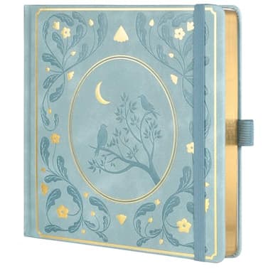 TIEFOSSI Dotted Journal Notebook, Dot Grid Notebook for Women Men, Hardcover PU Leather Journal, 160 GSM Thick Paper, 160 Numbered Pages with Gold Edges, 8 x 8 Square Diary