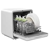 Silonn Portable Countertop Dishwasher, Mini Dishwasher with 5L Water Tank for Apartments/RVs No Hookup Needed, Dish washer with 6 Wash Programs 4 Place Settings 360° Triple Spray System & Auto Air Dry