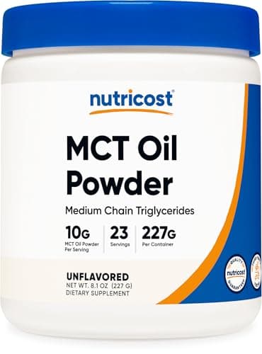 Nutricost Premium MCT Oil Powder .5LBS - Best for Keto, Ketosis, and Ketogenic Diets - Zero Net Carbs, Non-GMO and Gluten Free