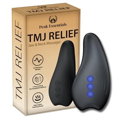 TMJ Relief Products Jaw Massager with Advanced Heating Modes - TMJ Massager - Jaw Massager TMJ - Ergonomic TMJ Massage Tool - Gentle Vibrations and Heat for Pain Relief, Tension, and Stiffness