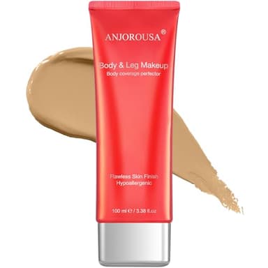 ANJOROUSA Tattoo Cover Up Makeup Waterproof,No Transfer Body Coverage Perfector,Full Coverage Body Foundation & Tattoo Concealer (Natural)