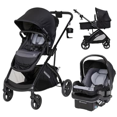 Baby Trend Passport® Switch 6-in-1 Modular Stroller Travel System with EZ-Lift™ Plus Infant Car Seat, Dash Black