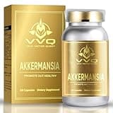 VVQ Akkermansia Prebiotic and Probiotic,300 Billion AFU Muciniphila Digestive Health,Gut Health,and ImmuneHealth Multi-Strain GLP-1 Probiotics for Women & Men (120 Capsules)