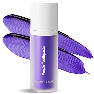 Ktintar Purple Toothpaste for Teeth Whitening, Teeth Whitening Toothpaste, Tooth Stain Removal, Tooth Stain Removal Colour Corrector - 1 Fl Oz