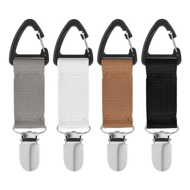 Mabor Hands-Free Hat Clip, 4pcs Hat Clips for Travel on Bag,Quick Access & Removal,Travel Accessories,Outdoor Travel Clip,Bags, Backpacks, Purses, Totes for Women Girls Beach Office