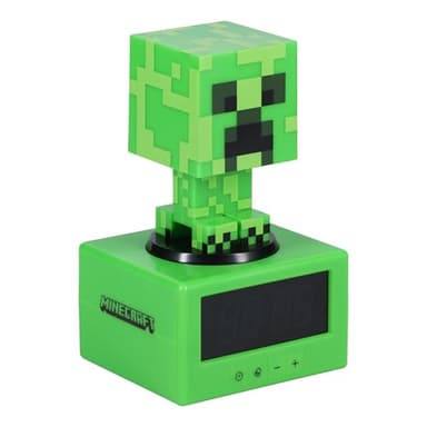 Paladone Minecraft Creeper Alarm Clock – Officially Licensed Icon with in-Game Music & Night Light for Kids & Tweens, Gaming Room Decor, Fun Gift for Minecraft Fans