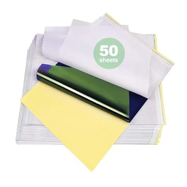 Jconly Tattoo Transfer Paper, 50 Sheets Stencil Transfer Paper for Tattooing, A4 Size Thermal Stencil Paper for Tattoo Supplies