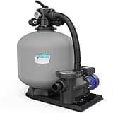 AQUASTRONG Sand Filter Pump for Above Ground Pool with Timer, 20in, 2 HP, Max 8917GPH for Pools Up to 38000GAL, 6-Way Valve, Enhanced Circulation for Crystal-Clear Pool…