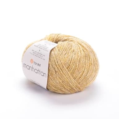 YARNART Manhattan - Glittery Knitting Yarn, Sparkle Yarn, Shiny Metallic Yarn, Wool Yarn, Acrylic Yarn, Fantasy Yarn, 1.76 Oz, 218.72 Yds (902)