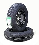 Free Country Trailer Tire Wheel Assembly ST205/75R15 8-Ply D 107M 5 Lug on 4.5" PCD Black Mod Wheel, SET 2