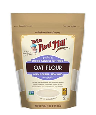 Bob's Red Mill Whole Grain Oat Flour, 20oz (Pack of 1) - Whole Grain, Vegan, Kosher