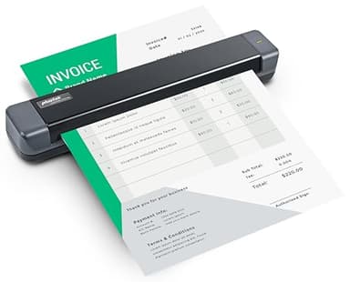 Plustek Mobile Scanner S410 Plus - Portable Sheet-Fed Document Scanner - for Windows 7 / 8 / 10 / 11, Featuring Button-Free Scanning with Included OCR Software