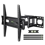 USX MOUNT TV Wall Mount for 32-65 inch Flat Screen/LED/4K up to 110lbs, Full Motion TV Mount Bracket with Swivel & Tilt Articulating Dual Arms, Max VESA 400x400mm, Fits 12/16" Wood Studs