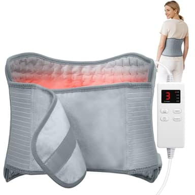 Heating Pad for Period Cramps, Electric Heat Pad with 6 Heat Levels and 4 Times Settings, Moist Heating Pad for Back Pain Relief, Neck, Shoulder, Abdomen, Birthday Gifts for Women and Men