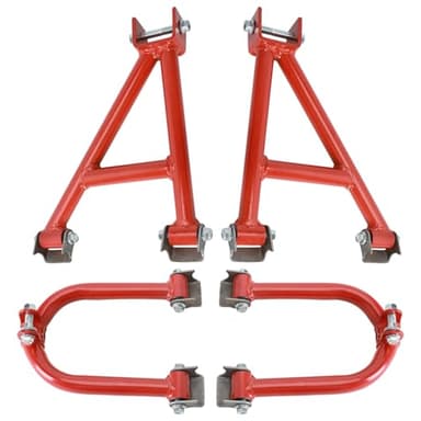 Complete Rear Suspension Swing Arm Kit - Upper & Lower Control Arms with Shock Mounts for 4WD Go Kart, ATV, UTV, Quad, Buggy, Golf Cart, Mini Bike & Drift Trike