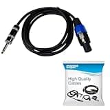 HQRP 6ft Speakon to 1/4-inch (6.35mm) TS Cable for Behringer BX4500H BX 4500H / EUROPOWER EP4000 EP 4000 / PMP2000 PMP 2000 Power Amplifier Amp