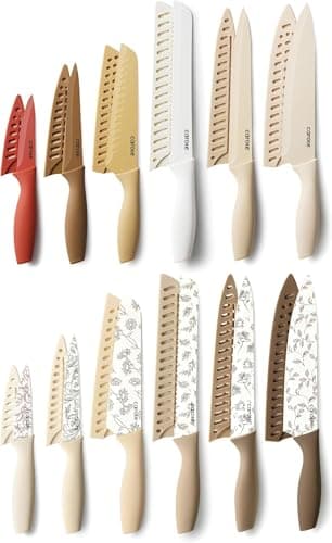 CAROTE 24 Pieces Kitchen Knife Set