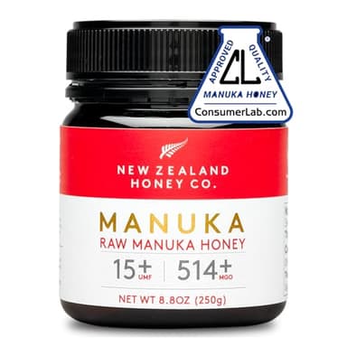 New Zealand Honey Co. Raw Manuka Honey UMF 15+ | MGO 514+, UMF Certified / 8.8oz