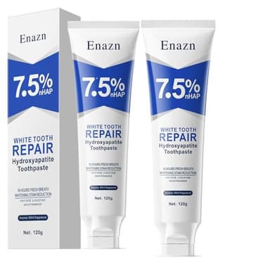 7.5% Nano Hydroxyapatite Toothpastes for Enamel Protection and Tooth Strengthening, Fluoride-Free Cooling Mint, Promotes Fresh Breath, Daily Use for Oral Health Mild Mint, 4.23 Oz, （2 Pack）