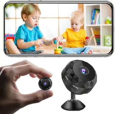 Mini WiFi Security Camera, 1080P HD, Motion Detection, Night Vision, Magnetic Mount, Battery/USB Powered, Perfect for Indoor and Outdoor Security and Pet/Baby Monitoring​