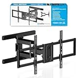 Heavy Duty Dual Arm Articulating TV Wall Mount Bracket for Hisense U76 QLED 100U76N 100 Inch TV - Tilt & Swivel with Reduced Glare
