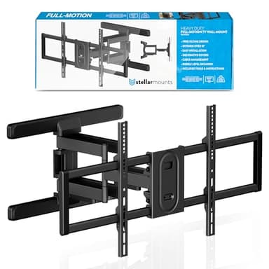 Heavy Duty Dual Arm Articulating TV Wall Mount Bracket for LG OLED evo C4 4K Smart TV 2024 OLED65C4PUA 65 Inch TV - Tilt & Swivel with Reduced Glare