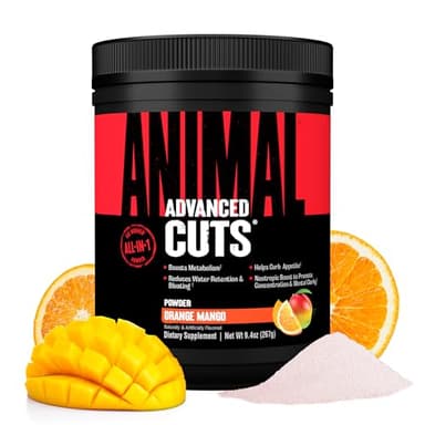 Animal Cuts Thermogenic Fat Burner Powder - Weight Loss for Women and Men for Metabolism, Energy, Focus, and Nootropic Brain Support with Ketones Appetite Suppressant - Orange Mango Flavor