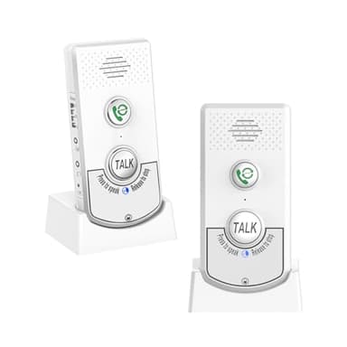 2 Way Voice Intercom, Long Range Wireless Intercomunicador Home Communication System Doorbell Unit, 100m Range Indoor Intercoms Calling System Room to Room Intercom for House, Hospital, Hotel