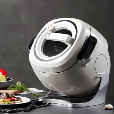 PA-DABAOO Full Automatic Cooking Machine,Multi-Function Kitchen Robot for Stewing & Frying,Multi-Function Non-Stick Pan Stir-Fry Machine Cooker,360 ° Automatic Rotation