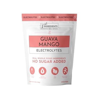 Guava Mango Electrolytes – 30‑Serving Hydration Drink Mix with Coconut Water, Sea Salt, and Trace Minerals – Supports Hydration, Recovery, and Electrolyte Balance*