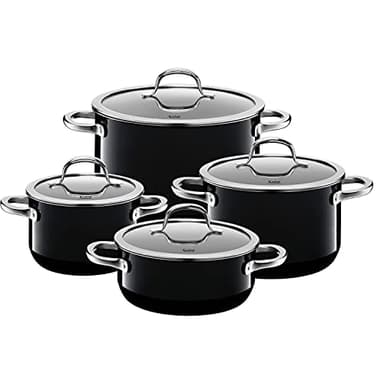 Silit 4 pcs cookware Set Passion Black, Enamel, 58.8 x 33 x 29.6 cm