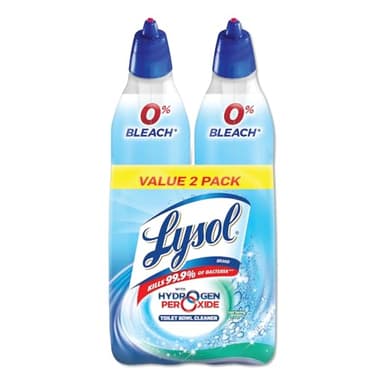 Lysol 88830PK Power & Free Toilet Bowl Cleaner Cool Spring Breeze 24 oz Bottle 2/Pk