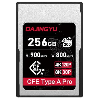 DAJINGYU Professional 256GB CFexpress Type A Memory Card, Up to 900MB/s Read Speed & 800MB/s Write Speed for 4K 120P 8K 30P Recording Video/Photo Compatible with Sony FX Cameras