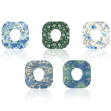 25pcs Adhesive Patches for Dexcom G7, Breathable CGM Over Patches Sensor Monitor Covers with Holes Waterproof Flower Adhesive Glucose Overpatches Compatible with Dexcom G7 (Summer Flowers Style)