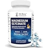 Dr. Berg Magnesium Glycinate with Vitamin D, B6 & Zinc for Stress Relief, Calm, Relaxation, & Good Sleep* - 120 mg Per Magnesium Bisglycinate Capsule - Chelated Magnesium Glycinate - 150 Caps