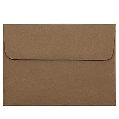 JAM PAPER A7 Premium Invitation Envelopes - 5 1/4 x 7 1/4 - Brown Kraft Paper Bag - 50/Pack