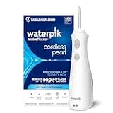 Waterpik Cordless Pearl Rechargeable Portable Water Flosser for Teeth, Gums, Braces Care and Travel with 4 Flossing Tips - ADA Accepted, WF-13 White, Packaging May Vary
