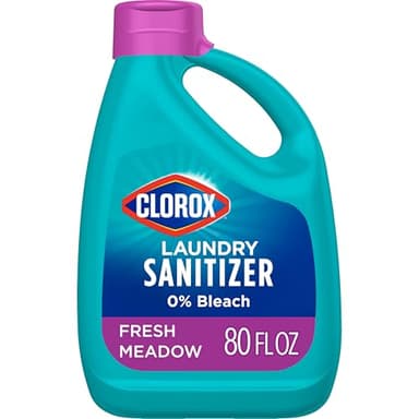 Clorox Laundry Sanitizer, 0% Bleach, Color Safe, Fresh Meadow, 80 Fluid Ounces (Pack May Vary