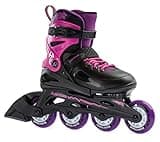 ROLLERBLADE Fury Junior Adjustable Fitness Inline Skate, Black & Pink