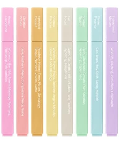 Mr. Pen- Bible Highlighters with Color-Coding System, 8 Pack, Soft Pastel Aesthetic Highlighters Assorted Colors, Bible Markers No Bleed Through