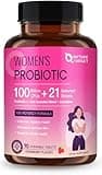 NATURE TARGET Probiotics for Women Digestive Health with 100 Billion CFUs, Womens Probiotic for Gut Health & Immune Support, Skin Care, with Cranberry & D-mannose, 90 Chewable Tablets (45 Day Supply)