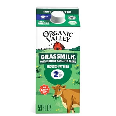 Organic Valley Grassmilk 100% Grass Fed 2% Reduced Fat Milk, Organic, 59 fl oz